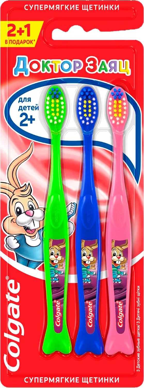 ЩЕТКА ЗУБНАЯ Д/ДЕТЕЙ COLGATE (КОЛГЕЙТ) ДОКТОР ЗАЯЦ №3 2+