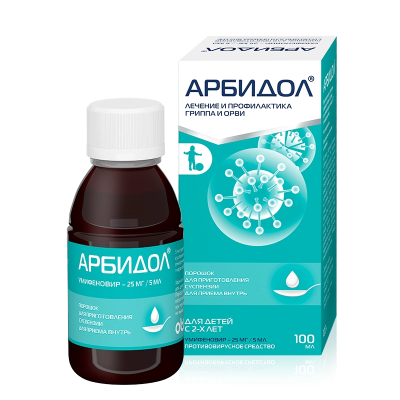 АРБИДОЛ 100МЛ №1 ПОР Д/ПРИГОТ СУСП БАНАН/ВИШНЯ