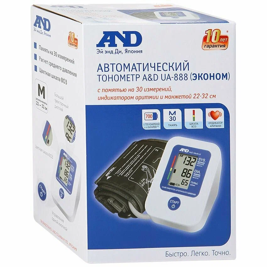 ТОНОМЕТР A&D UA-888 ЦИФР БЕЗ АДАПТЕРА (22-32СМ)