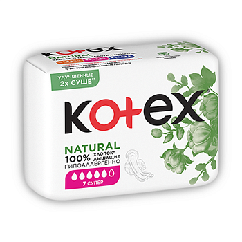 Прокладки KOTEX (КОТЕКС) Natural Супер 7шт