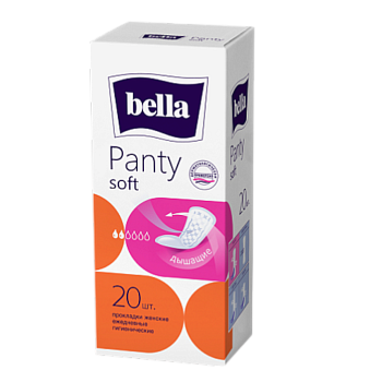 ПРОКЛАДКИ ЕЖЕДНЕВНЫЕ BELLA (БЕЛЛА) PANTY SOFT БЕЛАЯ СЕРИЯ 20ШТ