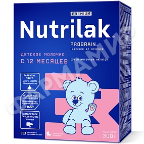 СМЕСЬ МОЛОЧНАЯ NUTRILAK (НУТРИЛАК) PREMIUM №3 ДЕТСКОЕ МОЛОЧКО C 12 МЕС 300ГР
