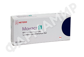 МОНАСТ 5МГ №30 ЖЕВ ТАБЛ