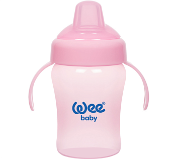 Непроливайка WEE BABY (ВИИ БЕЙБИ) Антиколиковая с ручками цветные 240мл (ПП) (775)