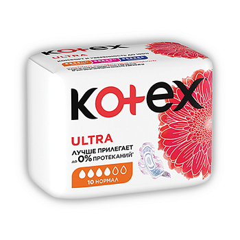 ПРОКЛАДКИ KOTEX (КОТЕКС) ULTRA NORMAL 4К 10ШТ (СЕТОЧКА)