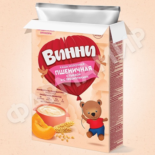 КАША МОЛОЧНАЯ ВИННИ ПШЕНИЧНАЯ С ТЫКВОЙ И С ПРЕБИОТИКАМИ 200ГР