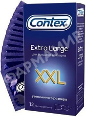 ПРЕЗЕРВАТИВЫ CONTEX (КОНТЕКС) XXL УВЕЛИЧ РАЗМЕРА №12