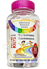 АВИТАБС МУЛЬТИВИТАМИН И МУЛЬТИМИНЕРАЛ КИДС №30 ЖЕВ ТАБЛ
