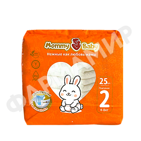 ПОДГУЗНИКИ MOMMY BABY (МОММИ БЕЙБИ) ПРЕМИУМ МИНИ 2 (S) №25