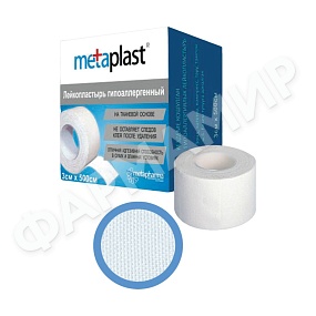 ЛЕЙКОПЛАСТЫРЬ НА ТКАНЕВ ОСНОВЕ 5*500СМ METAPLAST