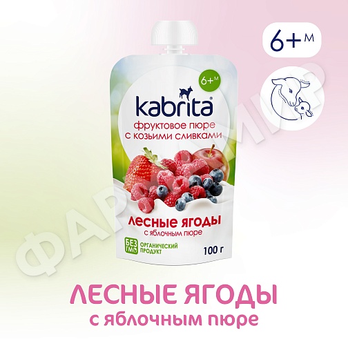 ПЮРЕ Д/ДЕТЕЙ KABRITA (КАБРИТА) ЛЕСНЫЕ ЯГОДЫ 100ГР