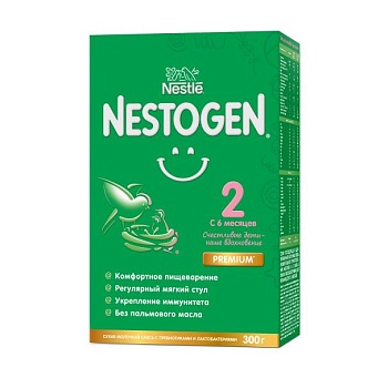 СМЕСЬ МОЛОЧНАЯ NESTLE NESTOGEN (НЕСТЛЕ НЕСТОЖЕН) С ПРЕБИОТИКАМИ 2 300ГР