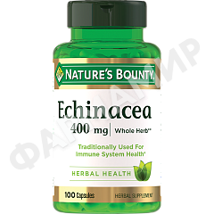 НАТУРАЛЬНАЯ ЭХИНАЦЕЯ 400МГ №100 КАПС NATURES'S BOUNTY (НЕЙЧЕРЕС БАУНТИ)