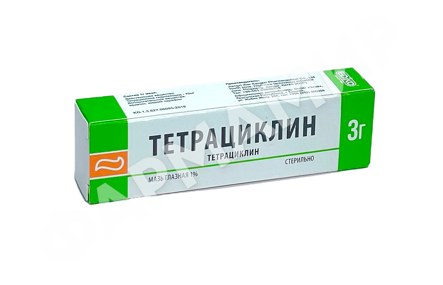 ТЕТРАЦИКЛИН 1% 3Г №1 МАЗЬ ГЛАЗ КИТАЙ
