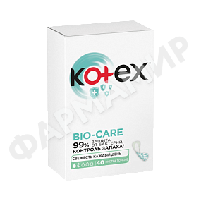 ПРОКЛАДКИ KOTEX (КОТЕКС) BIO-CARE ЭКСТРА ТОНКИЕ 40ШТ