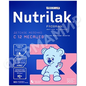 СМЕСЬ МОЛОЧНАЯ NUTRILAK (НУТРИЛАК) PREMIUM №3 ДЕТСКОЕ МОЛОЧКО C 12 МЕС 300ГР