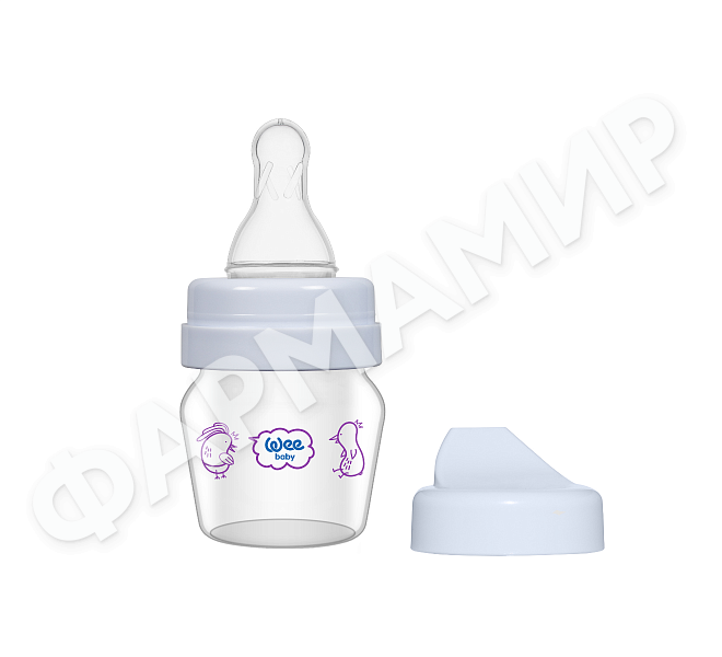 Бутылочка WEE BABY (ВИИ БЕЙБИ) стекло + поильник 30мл (792)