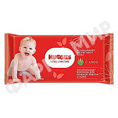 САЛФЕТКИ ВЛАЖНЫЕ Д/ДЕТЕЙ HUGGIES (ХАГГИС) ULTRA COMFORT №56