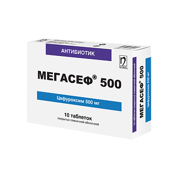 МЕГАСЕФ 500МГ №10 ТАБЛ