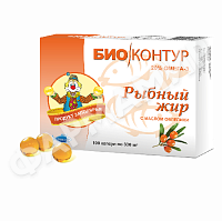 РЫБИЙ ЖИР 0,3ГР №100 С ОБЛЕПИХОЙ