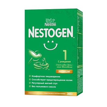 СМЕСЬ МОЛОЧНАЯ NESTLE NESTOGEN (НЕСТЛЕ НЕСТОЖЕН) С ПРЕБИОТИКАМИ 1 300ГР