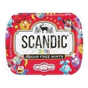 КОНФЕТЫ SCANDIC (СКАНДИК) Б/САХ СМЕШАРИКИ 14ГР МАЛИНА