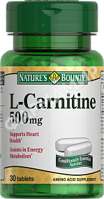 Л-КАРНИТИН 500МГ ТАБЛ №30 NATURES'S BOUNTY (НЕЙЧЕРЕС БАУНТИ)