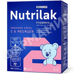 СМЕСЬ МОЛОЧНАЯ NUTRILAK (НУТРИЛАК) PREMIUM №2 C 6 ДО 12 МЕС 300ГР