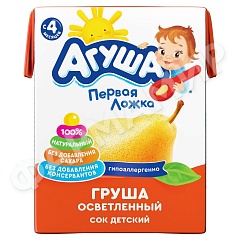 СОК АГУША ГРУША ОСВЕТЛ 4+ 200МЛ