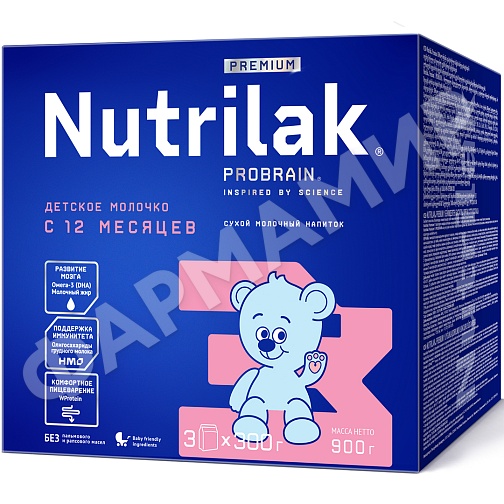 СМЕСЬ МОЛОЧНАЯ NUTRILAK (НУТРИЛАК) PREMIUM №3 ДЕТСКОЕ МОЛОЧКО C 12 МЕС 900ГР