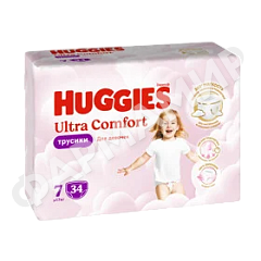 ТРУСИКИ HUGGIES (ХАГГИС) ULTRA COMFORT ДЕВОЧКА 7 №34