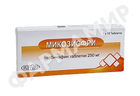 МИКОЗИСФРИ ТЕРБИНАФИН 250МГ №10 ТАБЛ