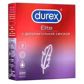 ПРЕЗЕРВАТИВЫ DUREX (ДЮРЕКС) ELITE СВЕРХТОНКИЕ №3