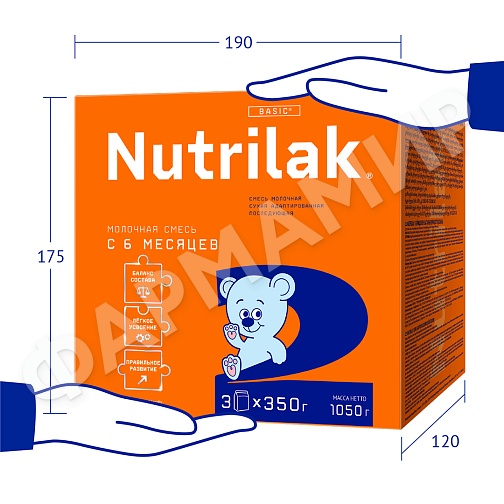 СМЕСЬ МОЛОЧНАЯ NUTRILAK (НУТРИЛАК) BASIC №2 АДАП ПОСЛ C 6МЕС 1050ГР