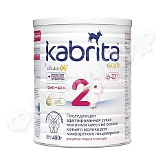 СМЕСЬ МОЛОЧНАЯ KABRITA (КАБРИТА) ПОСЛЕДУЮЩАЯ АДАПТИРОВАННАЯ GOLD 2 400ГР