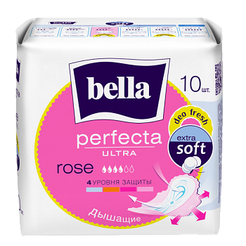 ПРОКЛАДКИ BELLA (БЕЛЛА) PERFECTA ULT ROSE 10ШТ