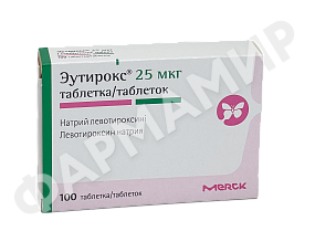 ЭУТИРОКС 25МКГ №100 ТАБЛ