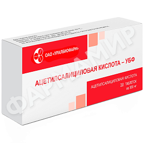 АЦЕТИЛСАЛИЦИЛОВАЯ К-ТА 500МГ №10 ТАБЛ УБФ